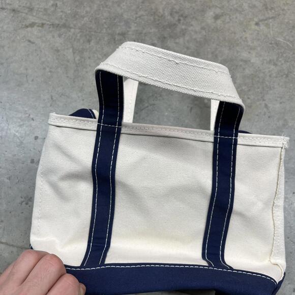 vintage l.l. bean boat and tote made in usa beige tote bag - Picture 2 of 4